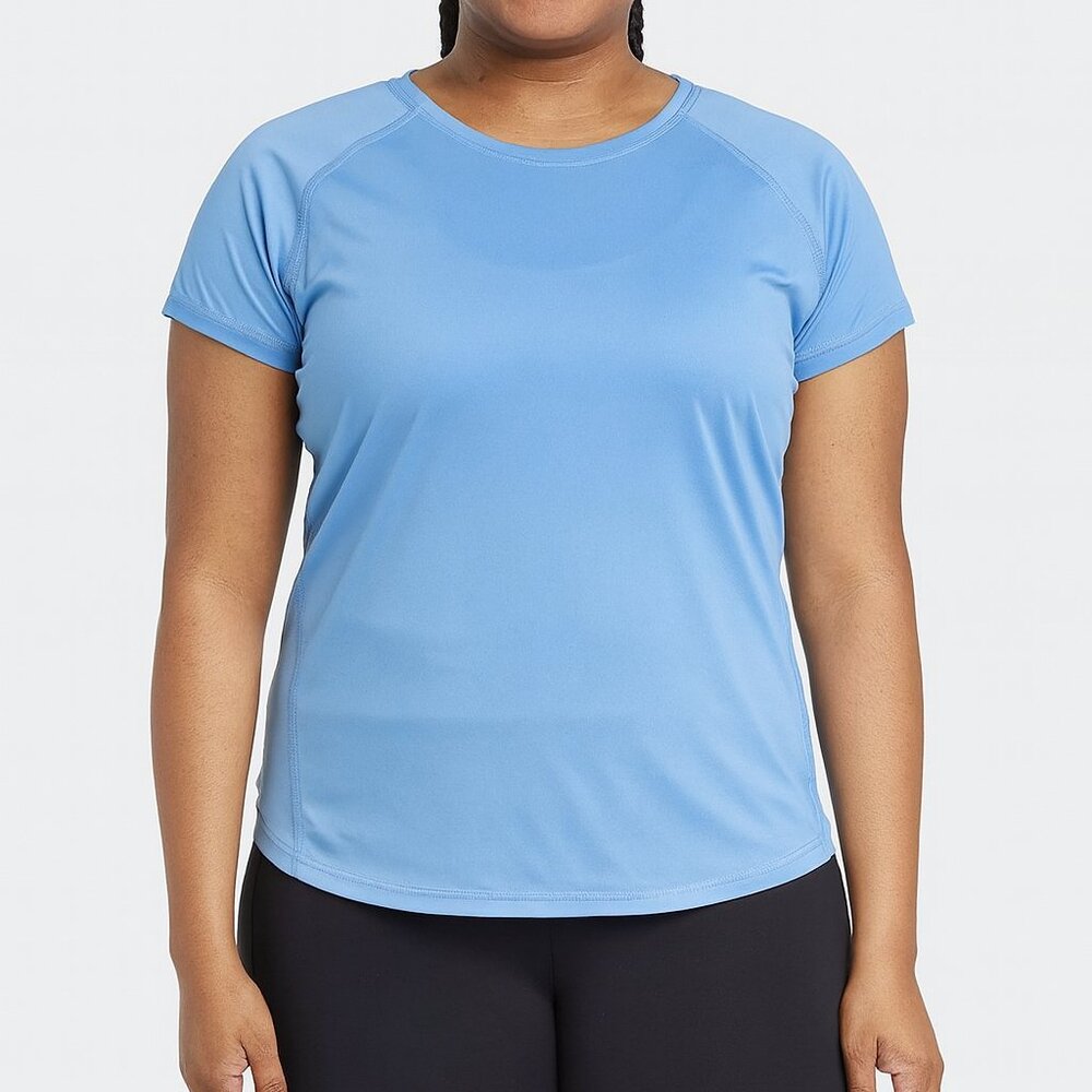 Tek Gear Light Blue Performance Dry Tek Small Short Sleeve Top
